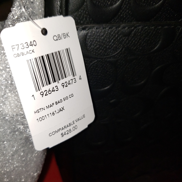 🖤Coach Black Leather Signature Messenger Bag - Picture 7 of 8